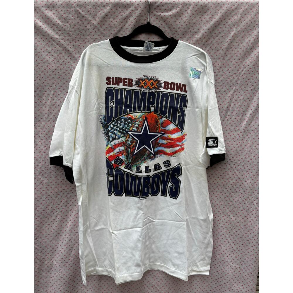 Vintage Starter Dallas Cowboys Super Bowl XXX Champions NFL T-Shirt (XLarge)
